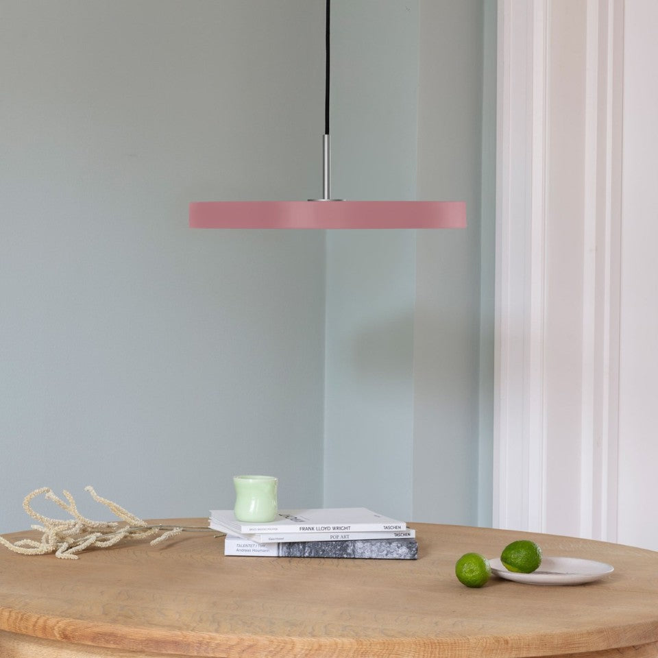 Asteria Plus pendel, rose og stål • UMAGE - Copenhagenhomedesign