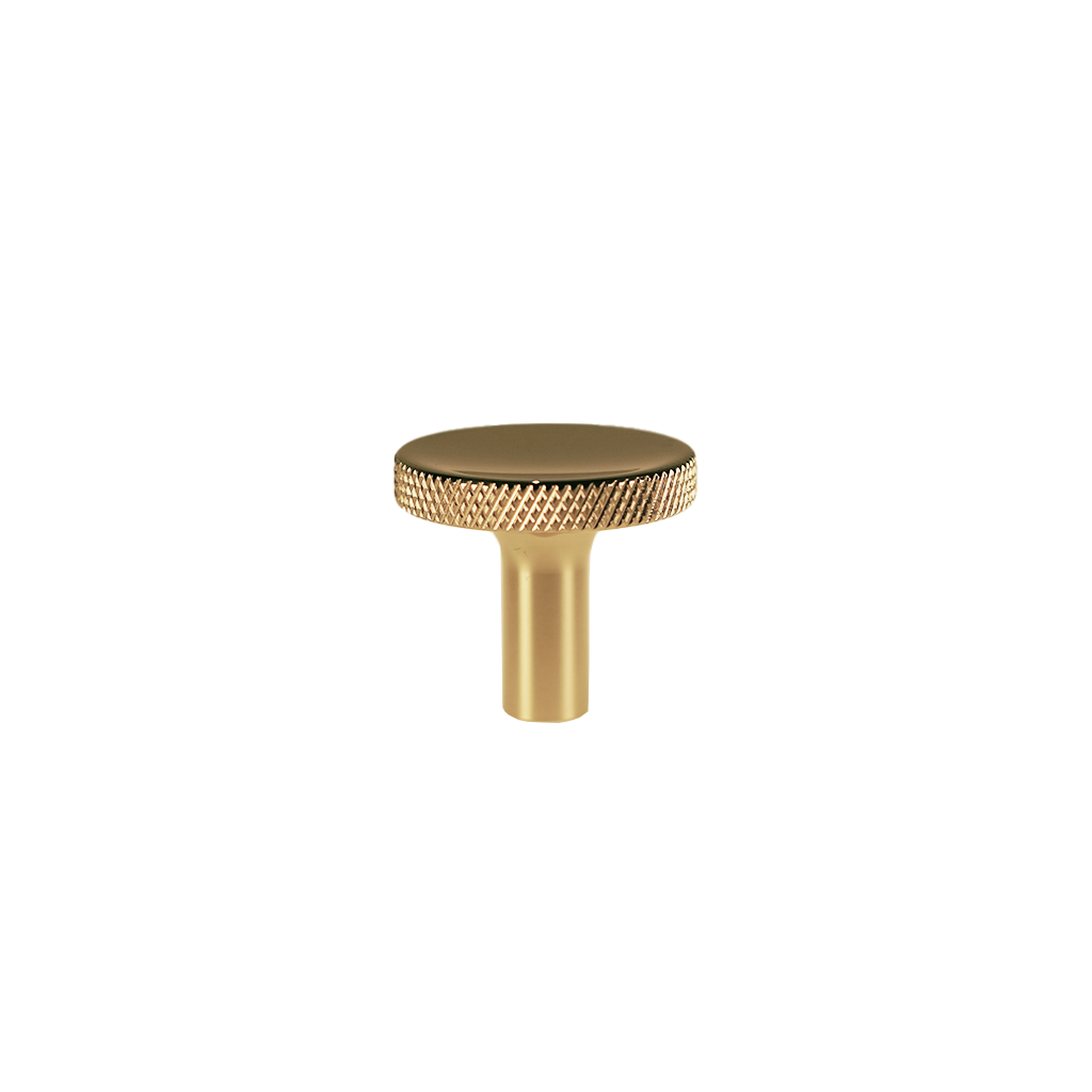 Møbelknop med diamond cut i blank messing med lak - Søllerød • Chr. Jørgensen - Copenhagenhomedesign