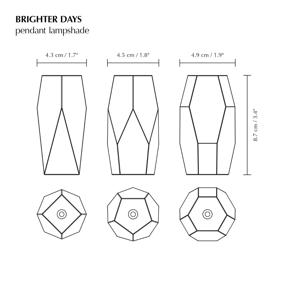 Brighter Days Hexa pendel med roset • UMAGE - Copenhagenhomedesign