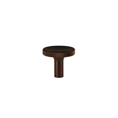 Møbelknop med diamond cut i bronze / bruneret messing, 28 mm - Søllerød • Chr. Jørgensen