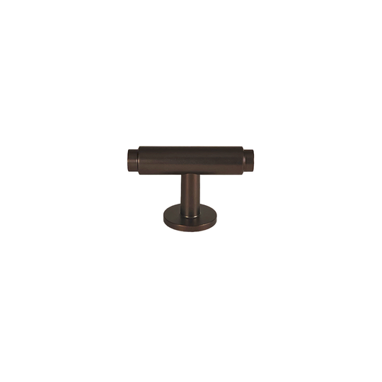 Møbelknop T-bar i bronze / bruneret messing