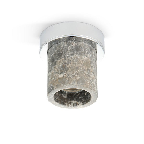 Miss Marble loftspot i grå marmor med loftbase i krom fra Design by Us.