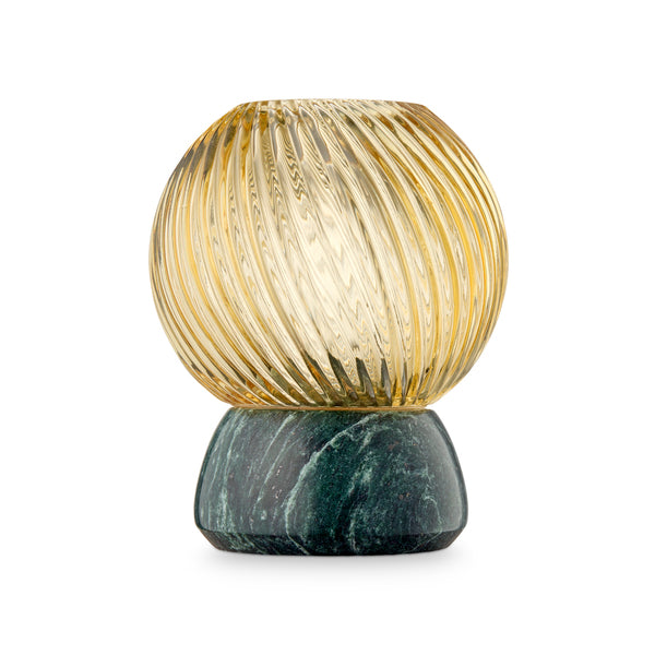 Twist of Marble fyrfadsstage, grøn/amber • Design by Us - Copenhagenhomedesign