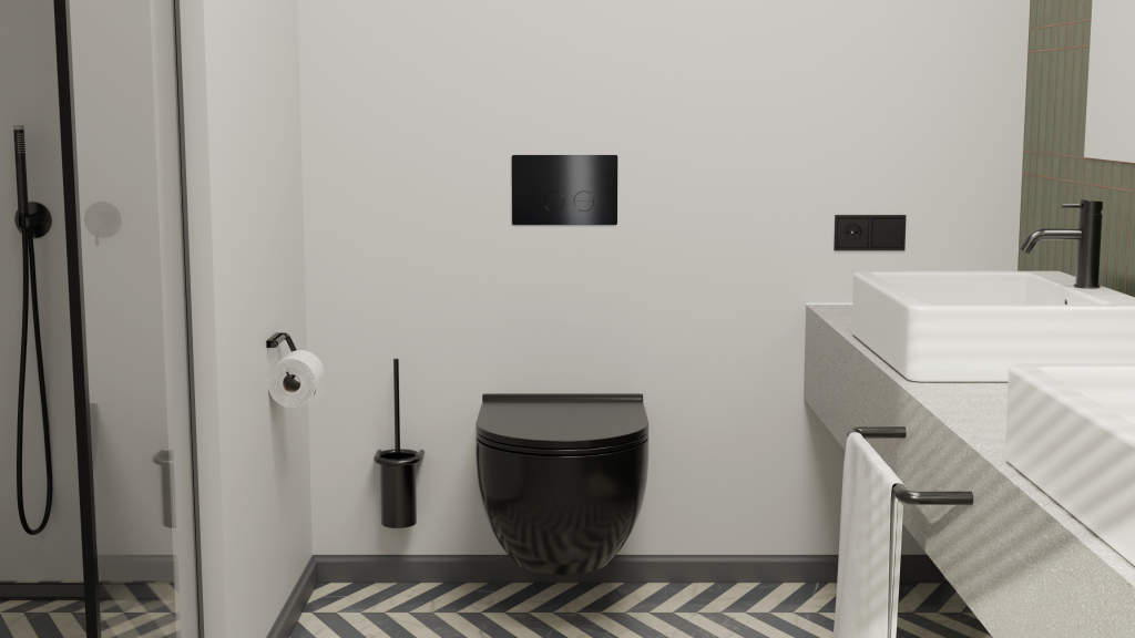 Håndklædestang, sort (PVD sort) • d line - Copenhagenhomedesign