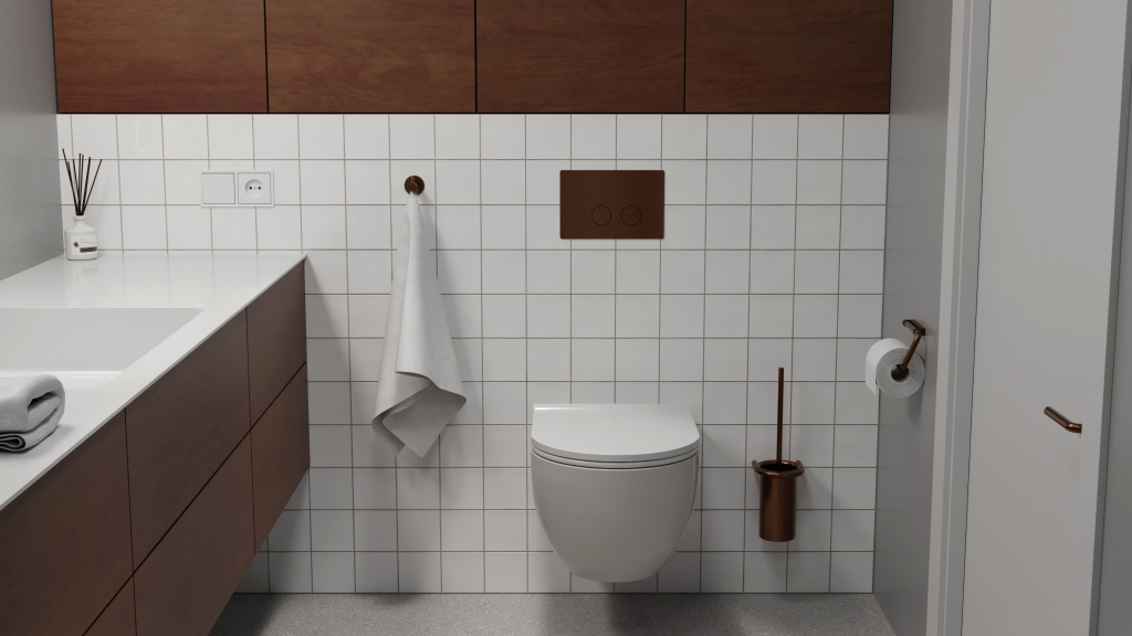 Toiletbørsteholder, bronze/bruneret finish • d line - Copenhagenhomedesign