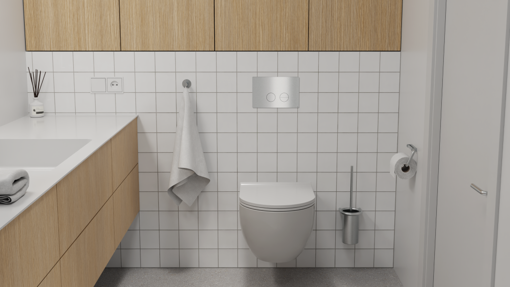 Toiletbørsteholder, børstet rustfrit stål • d line - Copenhagenhomedesign