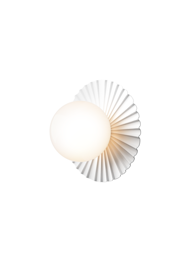 Liila Muuse væg- og loftlampe, hvid / opal • NUURA - Copenhagenhomedesign