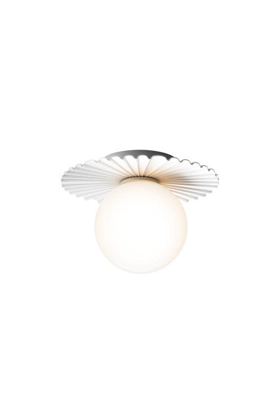 Liila Muuse væg- og loftlampe, hvid / opal • NUURA - Copenhagenhomedesign