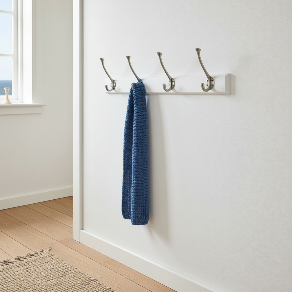 Lund • Hattekrog enkel, satinforniklet 120 mm - Copenhagenhomedesign