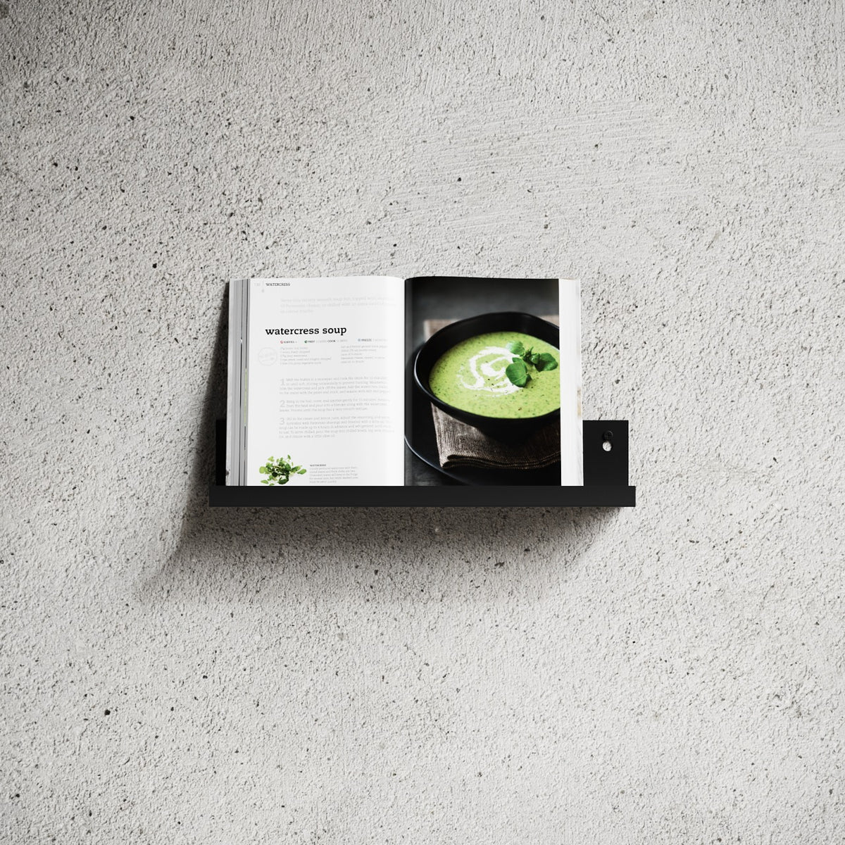 Væghylde L40, sort • NICHBA - Copenhagenhomedesign