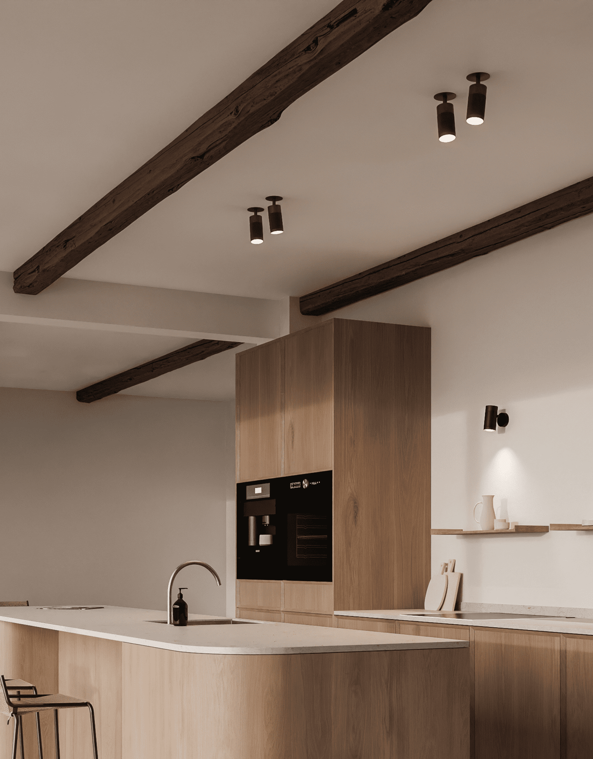 Patrone loftspot med dækplade - clip fit, bruneret messing • Thorup Copenhagen - Copenhagenhomedesign