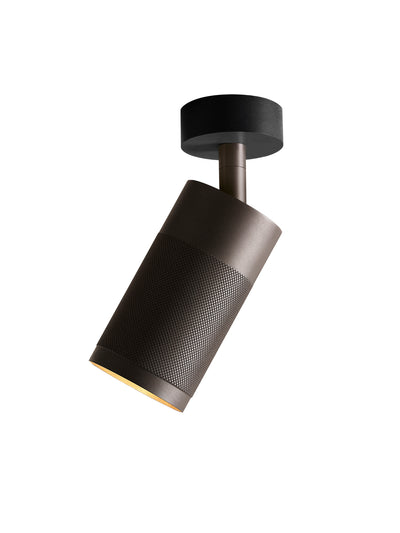 Patrone loftspot med roset, bruneret messing • Thorup Copenhagen
