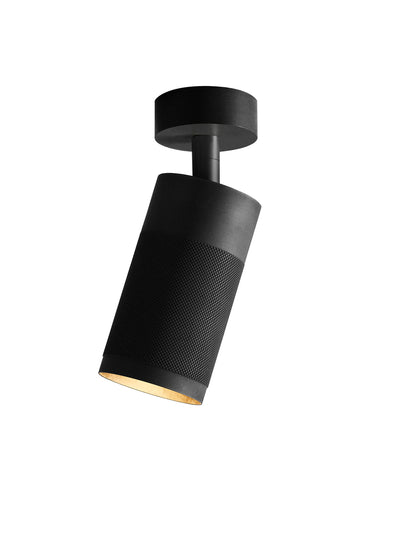 Patrone loftspot med roset, sortbruneret messing • Thorup Copenhagen