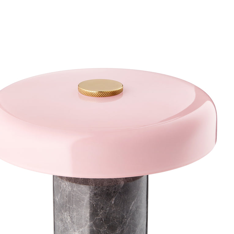 Trip Portable bordlampe, silver/rose glossy • Design by Us - Copenhagenhomedesign