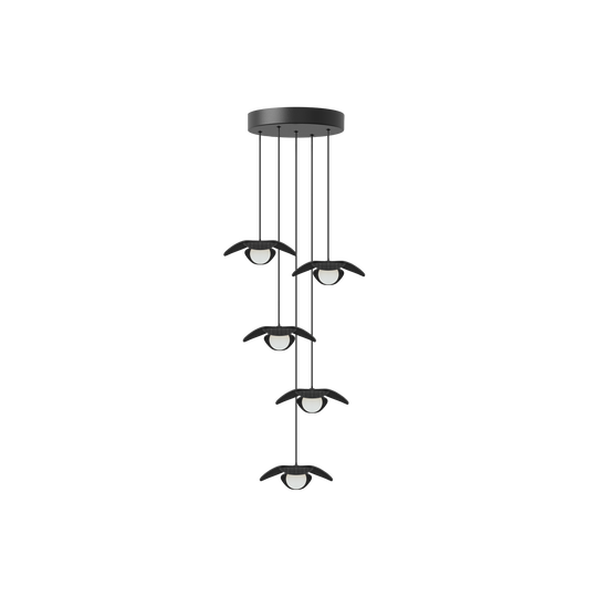 Forget Me Not Cluster 5 pendel med roset, sort egetræ • UMAGE