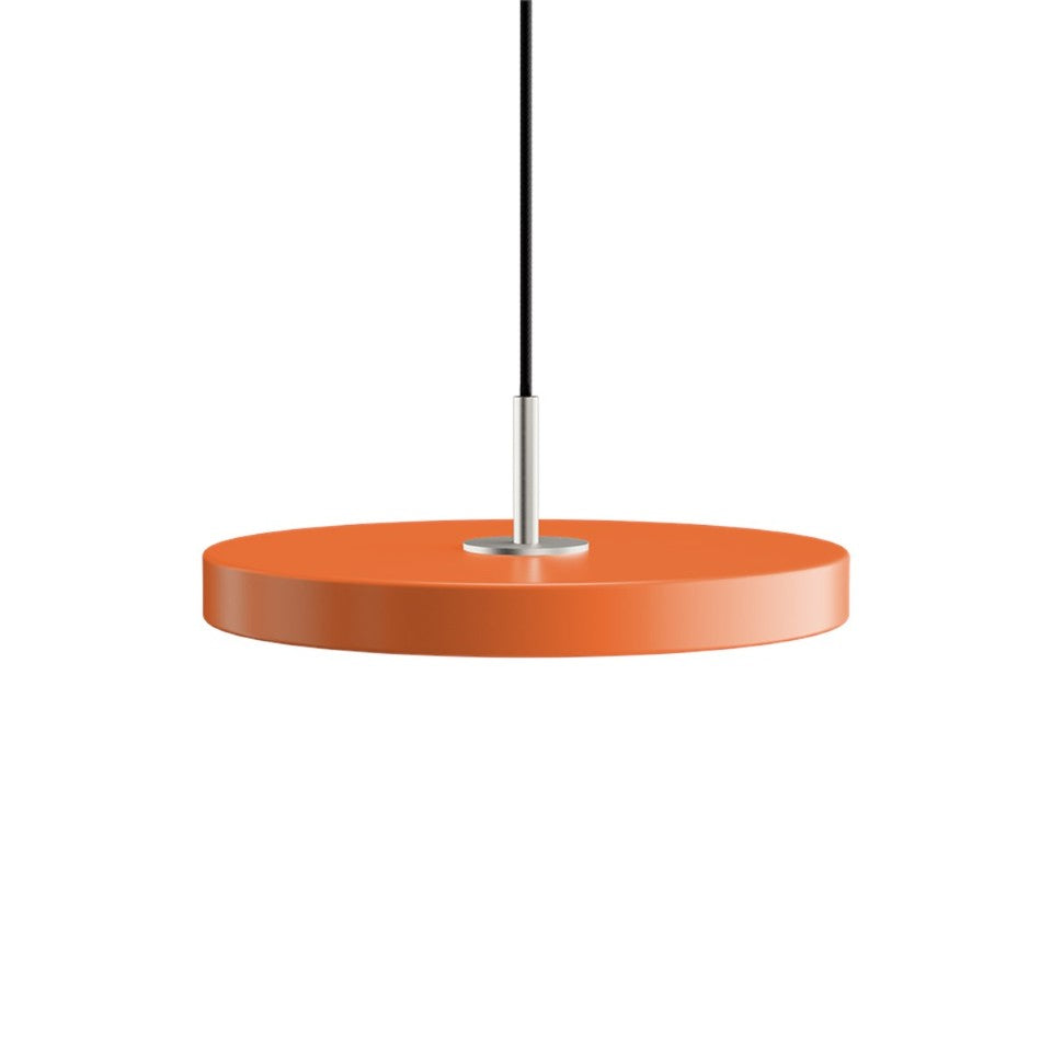Asteria Plus pendel, orange og stål • UMAGE - Copenhagenhomedesign