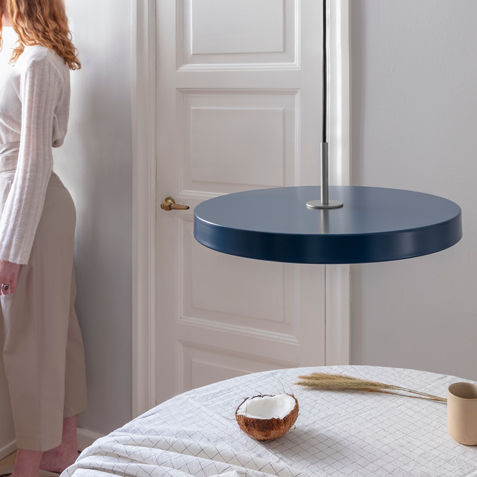 Asteria pendel, blå og stål • UMAGE - Copenhagenhomedesign