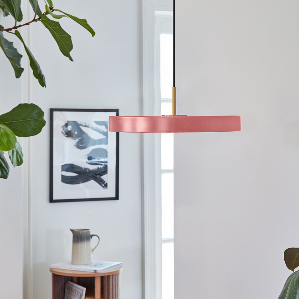 Asteria pendel, rose og messing • UMAGE - Copenhagenhomedesign