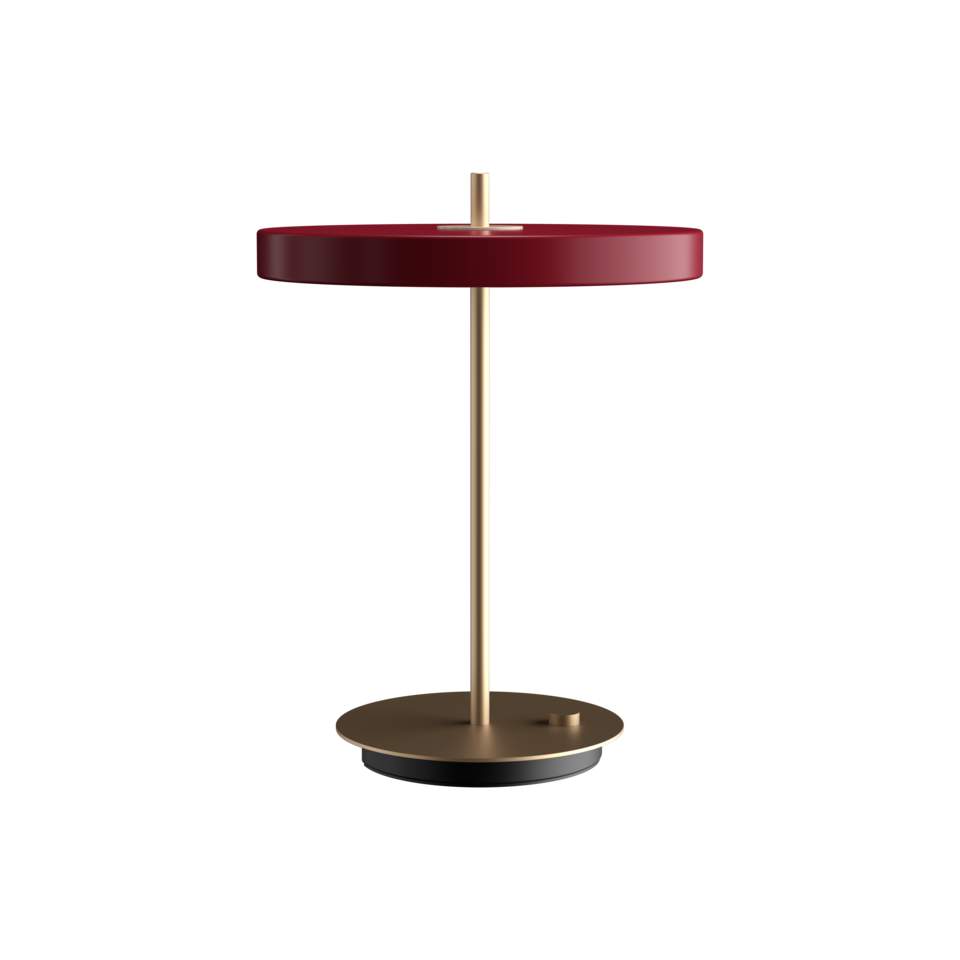Asteria Table bordlampe, rød og messing • UMAGE - Copenhagenhomedesign