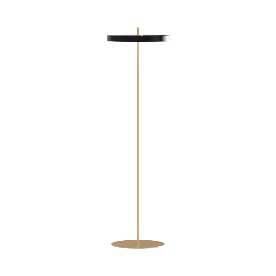 Asteria Floor gulvlampe, sort og messing • UMAGE - Copenhagenhomedesign