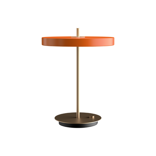 Asteria Table bordlampe, orange og messing • UMAGE