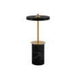 Asteria Move Mini, portable bordlampe, sort marmor • UMAGE