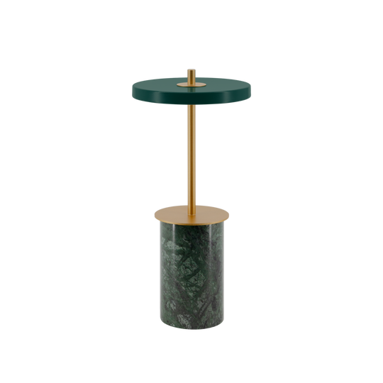 Asteria Move Mini, portable bordlampe, grøn marmor • UMAGE