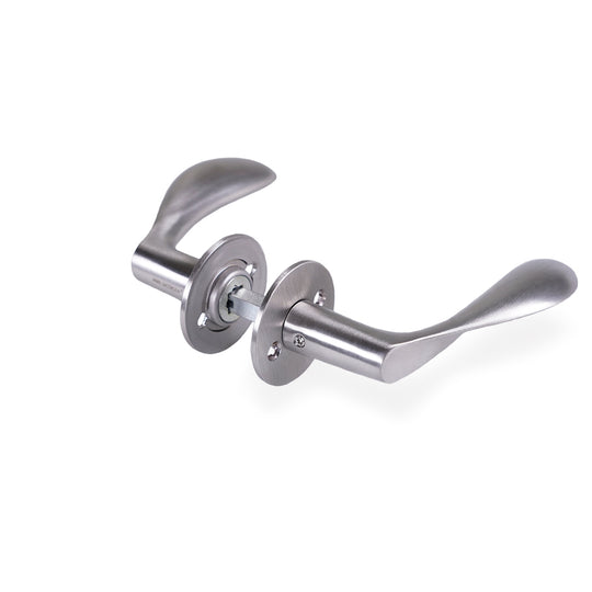 Arne Jacobsen dørhåndtag - AJ111 dørgreb i børstet rustfrit stål 111 mm, stor model  • d line