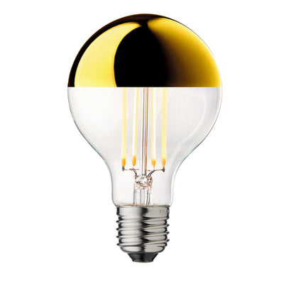Globe Bulb Ø80 Crown pære, guld • Design by Us