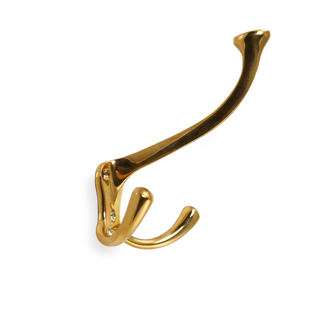 Kungsholmen • Hattekrog dobbelt, blank messing m/lak 111 mm - Copenhagenhomedesign
