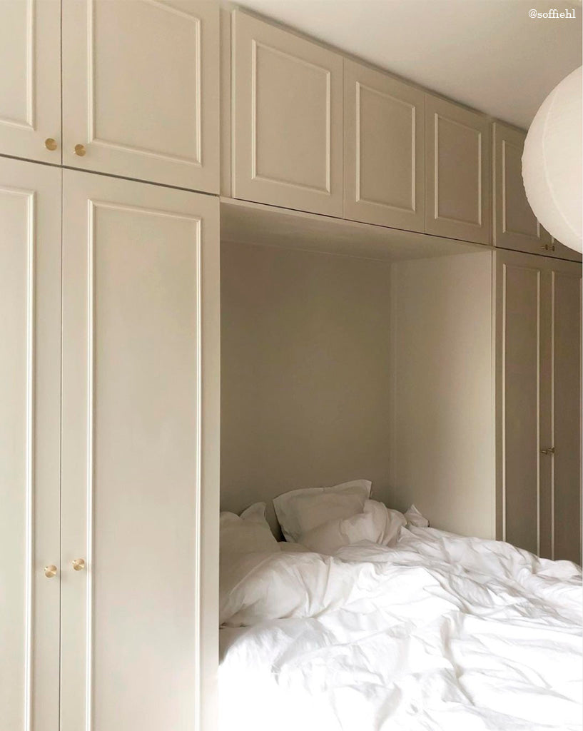 Møbelknop i børstet messing uden lak, Ø 30 mm - København • Chr. Jørgensen - Copenhagenhomedesign