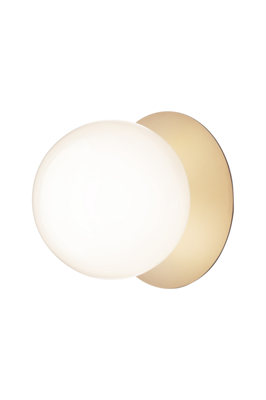 Liila 1 væg- og loftlampe, nordic gold / opal • NUURA