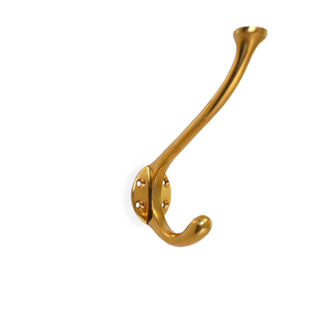 Lund • Hattekrog enkel, blank messing u/lak 120 mm - Copenhagenhomedesign
