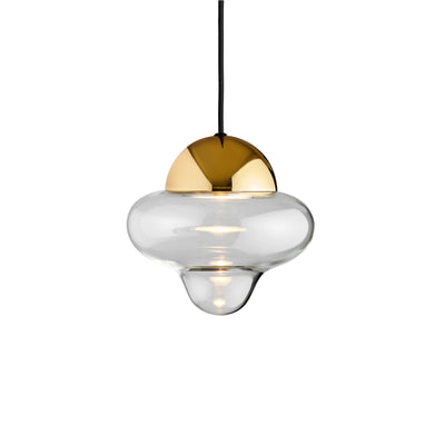Nutty Clear pendel, klar/guld • Design by Us
