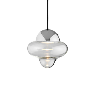 Nutty Clear pendel, klar/krom • Design by Us