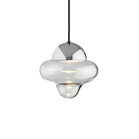 Nutty Clear pendel, klar/krom • Design by Us