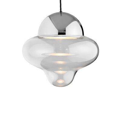 Nutty XL Clear pendel, klar/krom • Design by Us