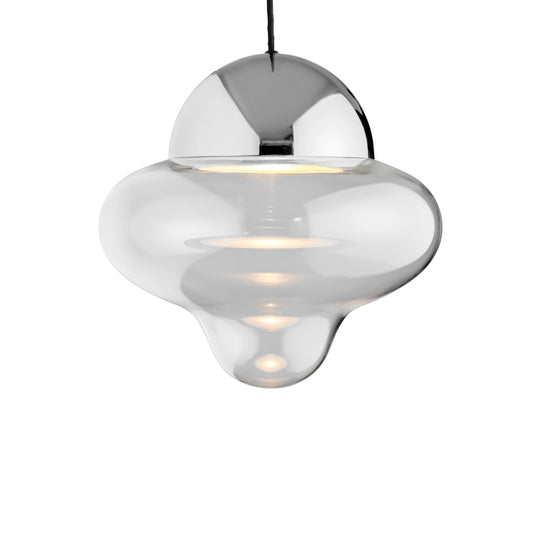 Nutty XL Clear pendel, klar/krom • Design by Us