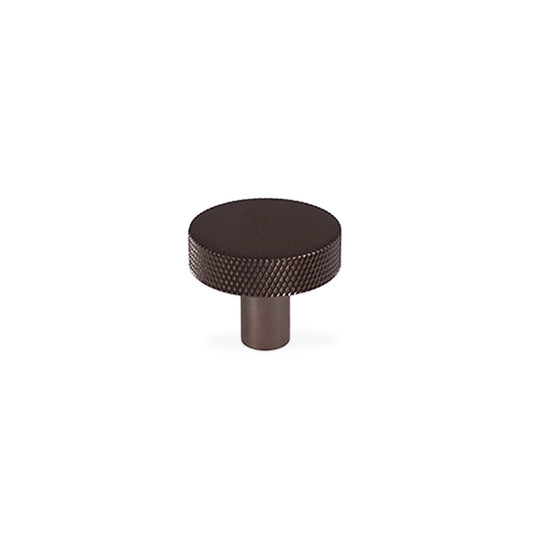 Møbelknop med diamond cut i bronze / bruneret messing